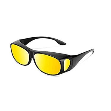 Imagem de Óculos de condução noturna anti-reflexo, visão noturna, óculos polarizados hd, óculos noturnos anti-reflexo, lente amarela hd para homens e mulheres(Amarelo)