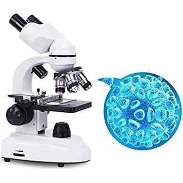 Imagem de Microscópio composto binocular, microscópio de laboratório 40-15000X, telefone celular, tirar fotos e microscópio de vídeo, carregamento de microscópio para educação em casa escolar + instal