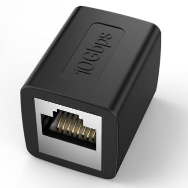 Imagem de BIFALE Acoplador RJ45 - fêmea para fêmea, extensor Ethernet de 10 Gbps de alta velocidade - 328 FT de longa distância para cabos Cat 8, 7, 6, 5