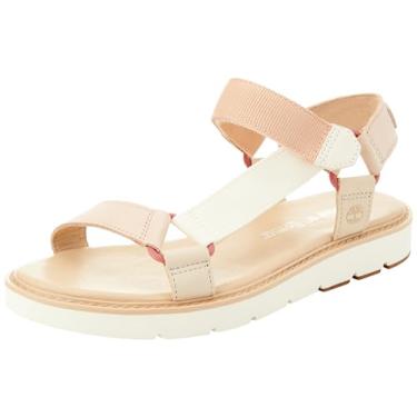 Imagem de Timberland Sandália feminina Bailey Park de tecido/tira de couro, Nobuck bege claro, 40