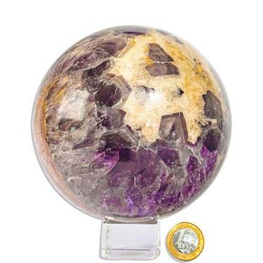 Imagem de Esfera Ametista Baiana Pedra Natural  Lapidada 14,3cm 4,06Kg - Cristai