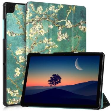 Imagem de Caweet Capa para Samsung Galaxy Tab A9+/A9 Plus 28 cm 2023, capa traseira rígida ultrafina e leve com suporte triplo com Atuo Sleep/Wake, flor de amendoeira