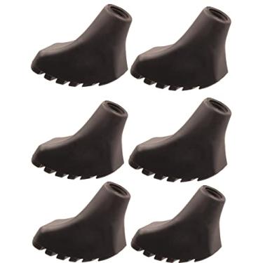 Imagem de HAPLUSTAR Conjunto de pontas de bastões de trekking – Pacote com 6 a 8 protetores de pontas de bengala de borracha de substituição para a maioria dos bastões de caminhada – 11 mm de diâmetro