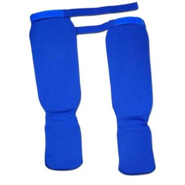 Imagem de Deevoka Caneleiras protetores do peito do pé, protetores acolchoados para pernas, equipamento de proteção para treinamento de boxe mma, muay thai, kickboxing, azul eu