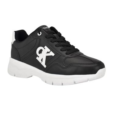 Imagem de Calvin Klein Caius Tênis feminino, Preto/Branco 001, 34