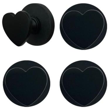 Imagem de ZH-ZHENGHENG 4 ganchos magnéticos resistentes, ganchos magnéticos de coração, grelha de roupas, organizador de geladeira, cozinha, etc