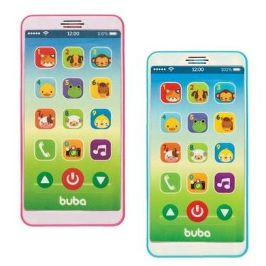 Imagem de Celular Infantil Buba Baby Musical 12 Sons Rosa Ou Azul Estimula