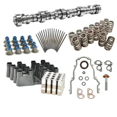 Imagem de Kit de eixo de cames Sloppy Mechanics Stage 2 com kit de elevador, mola, juntas de cabeça e parafusos para GM Chevy 1997-2007 LS L92 L99 5.3L 5.7L 6.0L 6.2L V8 LSx E1840P, E-1840-P, PAC-1218, HL2148S,