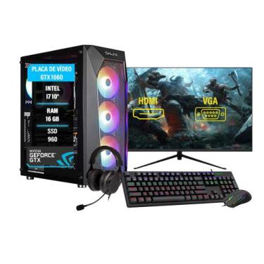 Imagem de Pc Gamer Completo I7 10º 16GB SSD 960 GTX 1660 - AMORIM TECH