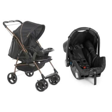 Imagem de Carrinho + Bebê conforto Milano Grid Cobre Galzerano 1017