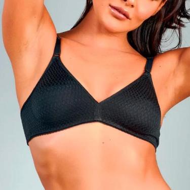 Imagem de Sutiã Triângulo Sem Bojo Mondrian Fio Lycra Duloren 121500, Preto, M