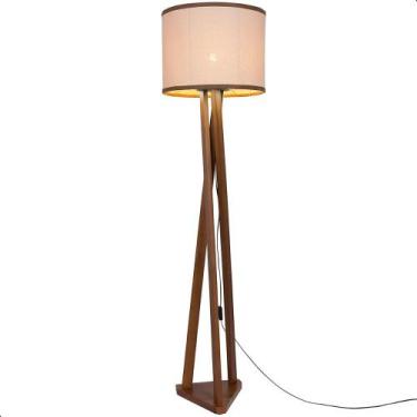 Imagem de Luminária de Chão Estrela com Pés de Madeira e Palha Natural 162cm - L