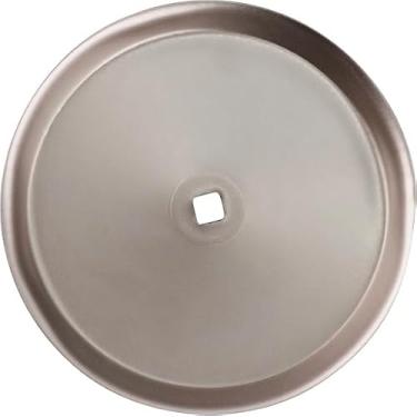 Imagem de Puxador de armário de armário de metal de 2-3/10.2 cm (Di) com placa traseira redonda – Acabamento em níquel acetinado, elegante e durável para portas e gavetas - Pacote com 5