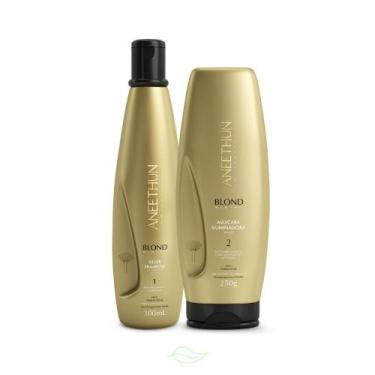 Imagem de Kit Aneethun Blond System Shampoo E Máscara Iluminadora
