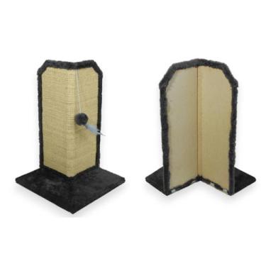 Imagem de Arranhador Gato Proteção Canto de Sofás Base Externo Brinquedo Bolinha