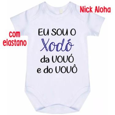 Imagem de body bebê eu sou o xodó da vovó e do vovô cód 2874 - nick aloha, Branc