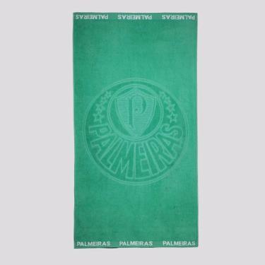 Imagem de Toalha De Banho Palmeiras Jacquard Bouton Faixa Verde, Único
