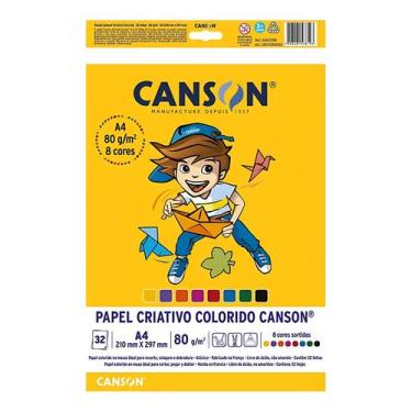 Imagem de Papel Criativo Colorido A4 Canson 32 Folhas 