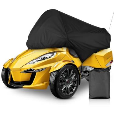 Imagem de XYZCTEM Capa Can-Am Spyder RT, meia capa de proteção solar e calor à prova d'água, para ambientes externos, compatível com Can-Am Spyder RT 2020+ Limited, preta, GG