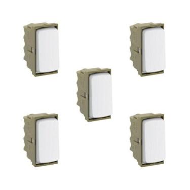Imagem de Kit 5 Mod Interruptor Intermediário Branco ZeffiaPial 680152 - Pial Le