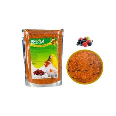 Imagem de Ração Mistura para Pássaros Canários Pintassilgo Vitamina Vermelha Fru