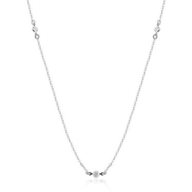 Imagem de Colar Longo Ponto de Luz Prata 925 - Atraktiva Jóias, 70cm