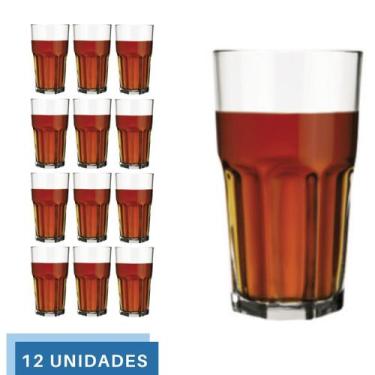 Imagem de 12 Copo Bristol Luxo Redondo Vidro Transparente 410ml Nadir - NADIR FI