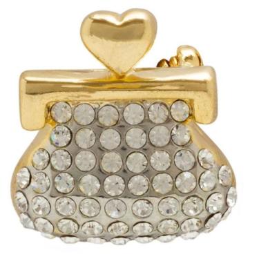Imagem de Broche Strass Bolsa BRG5654 - Akasaki, Dourado