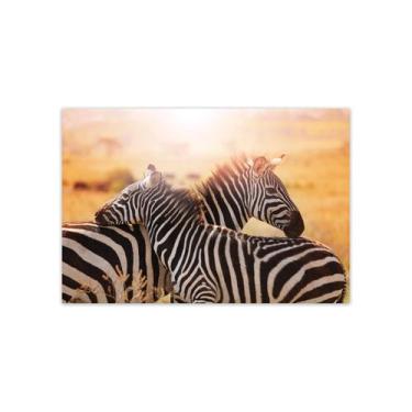 Imagem de Placa Decorativa MDF Foto Safari Zebra 20x30cm - Quartinhos