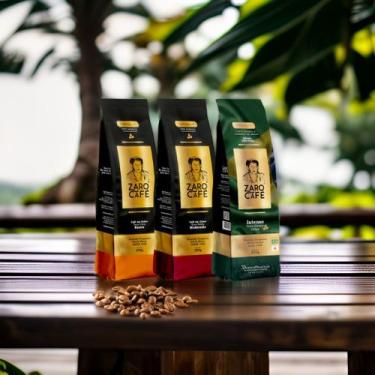 Imagem de Kit Zaro Café Especial em Grãos Variedades 750gr