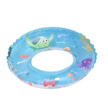 Imagem de 2 Boia Inflável Redonda De Criança Piscina 50cm Fundo Do Mar - Atrio