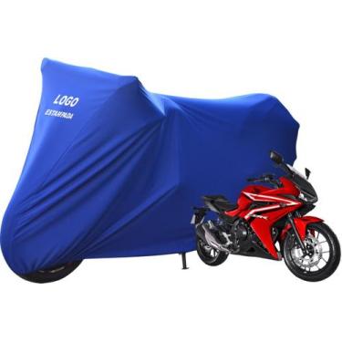 Imagem de Capa Protetora Para Cobrir Moto Honda CBR 500 R De Luxo - Mz, Azul