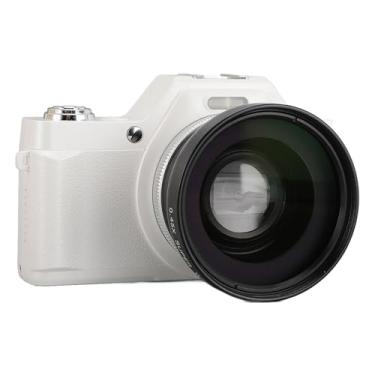 Imagem de Câmera Digital 4K, Câmera Vlogging de 2,88 pol. Com Foco Automático e 58 MP para Fotografia e Vídeo, Câmera Digital Compacta Portátil Com Zoom 20X para Transmissão Ao Vivo (Branco)