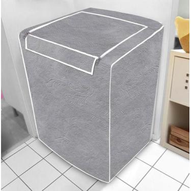 Imagem de Capa De Máquina De Lavar - Cinza Com Abertura Superior - M - Vida Prat