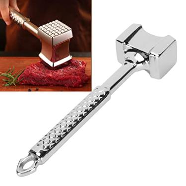 Imagem de Topyond Martelo de aço inoxidável, martelo de amaciador de carne resistente para cozinha, ferramenta profissional para cozinhar em casa, amantes de churrasqueira