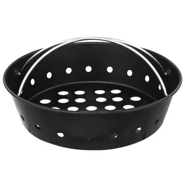 Imagem de Vankey Cesta de cinzas de carvão, cesta de carvão de aço carbono com alças de substituição para acessórios de grelha Kamado Joe JR, suporte de carvão para churrasqueira Minimax Big Green Egg