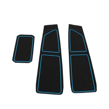 Imagem de 3 Pçs Traço Capa Bandeja de Silicone Carro Anti Deslizamento Painel Esteira Compartimentos Esteira para Bronco 2021-2024 (Azul)