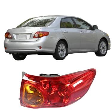 Imagem de Silscvtt Substituição do conjunto de luz traseira do freio traseiro externo do lado do passageiro para Toyota Corolla 2009 2010 Lâmpada traseira direita 8155002460 TO2801175