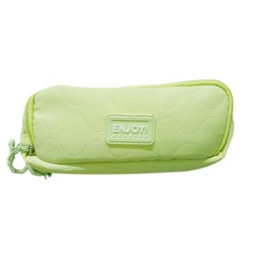 Imagem de Estojo Escolar 3 Compartimentos Bolso Rede Enjoy (Limão)