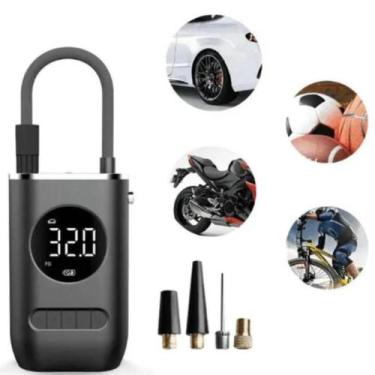 Imagem de Mini Compressor Sem Fio 150 PSI  Ideal para Pneus de Carro, Moto e Bic