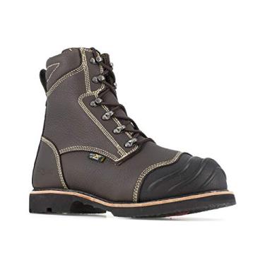 Imagem de Iron Age Bota de trabalho masculina Forgefighter com bico de segurança de 25,4 cm resistente ao calor com Poron XRD Inner Met Guard, Marrom, 14 Wide