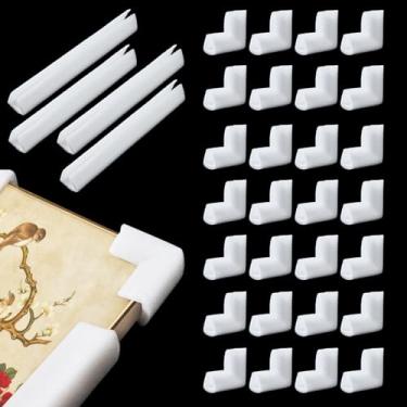 Imagem de OKAHUOCHUANG 32Pcs Protetores De Canto De Espuma Para Moldura De Imagem Para Mudança - Proteção De Borda De Espuma Em Forma De L Para Embalagem De Móveis De Canto De Espelho Fotográfico, Amortecimen