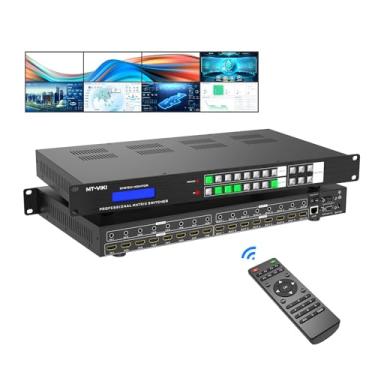Imagem de MT-VIKI Controlador De Parede De Vídeo 4K@60Hz 4X2 Seamless 8X8 Hdmi Matrix Switcher, Extração De Áudio, Hdcp 2.2, 4:4:4, Edid, Gui Web