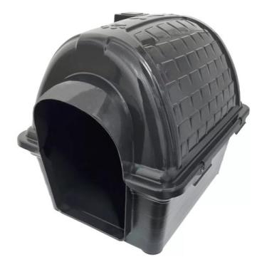 Imagem de Casinha para Cães Plástica Iglu Nº6 Black - Furacão Pet