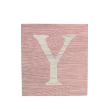 Imagem de Cubo Rosa Bebê Letra Branca Festa Chá de Bebê Decoração 8x8x8 Cm Mdf M