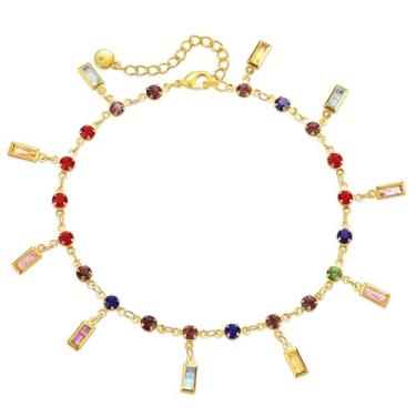 Imagem de Yumikoo Tornozeleira feminina banhada a ouro 18 k, middle, Ouro amarelo, Sem Pedra Preciosa