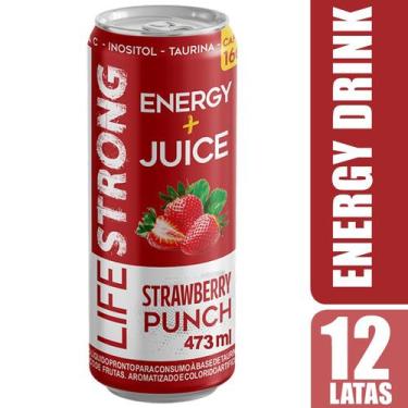 Imagem de Energético Life Strong Energy Drink 12 unidades Strawberry