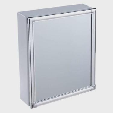 Imagem de Armário Plástico com Perfil de Alumínio de Sobrepor 36 x 45 x 11 cm AL42 Astra