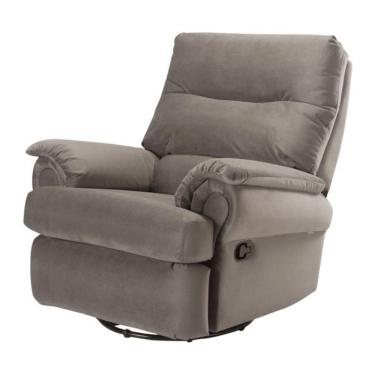 Imagem de Poltrona Reclinável MH-1217 Herval Estofada com Massageador Veludo Cappuccino B