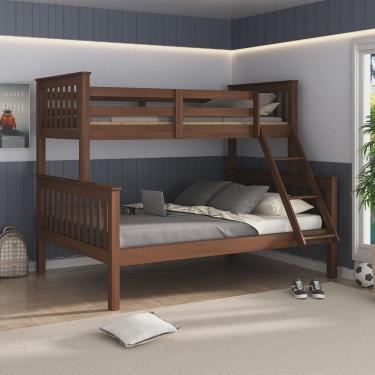 Imagem de Beliche Solteiro / Casal em Madeira Maciça Moderno